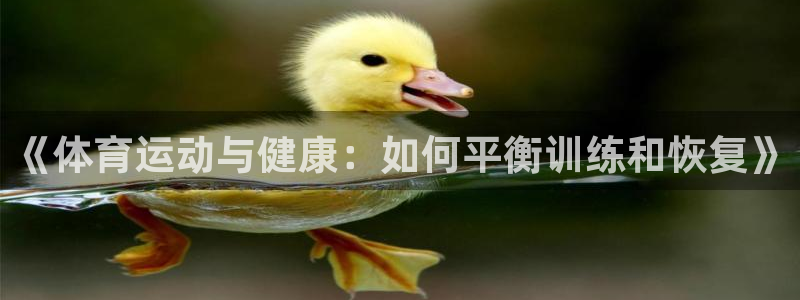 球速体育：《体育运动与健康：如何平衡训练和恢复》